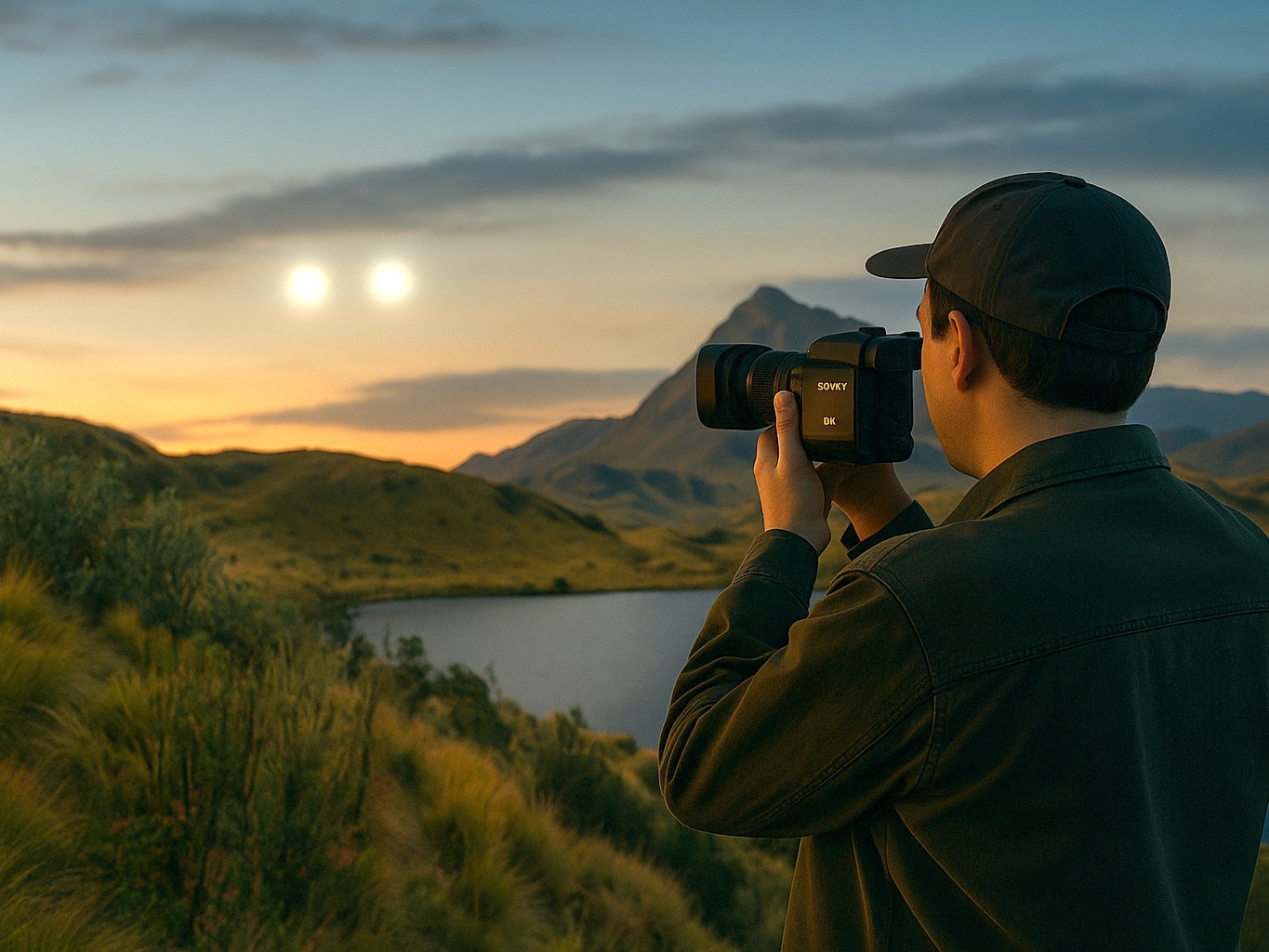 OVNIS SOBRE LAGUNA EN EL CAJAS