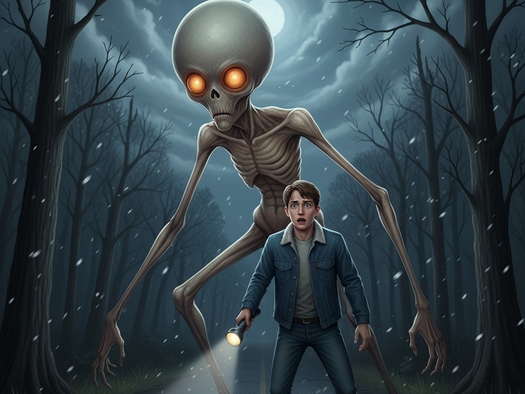 El humanoide de la carretera