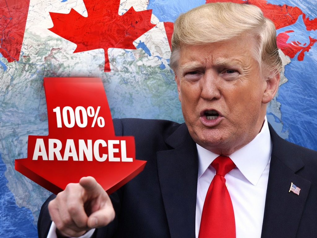 Trump amenaza con arancel del 100% a Canadá si pacta con China