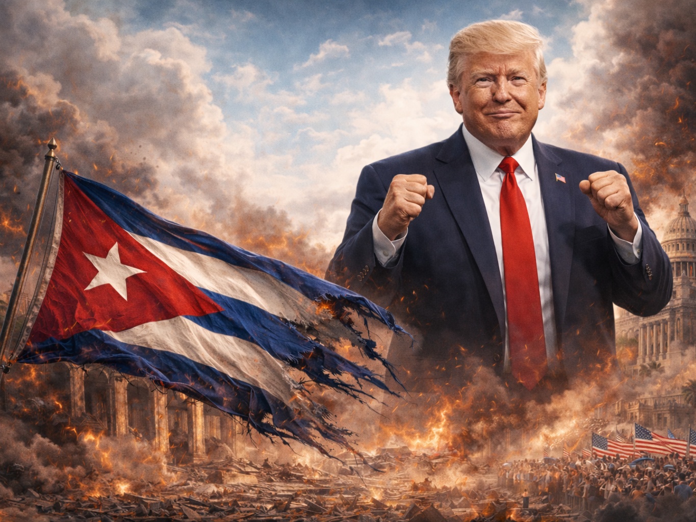 Trump dice que caída del régimen en Cuba sería “la cereza del pastel”