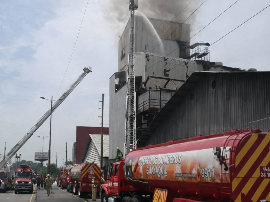 Incendio en fábrica de café en Guayaquil activa alarma 3