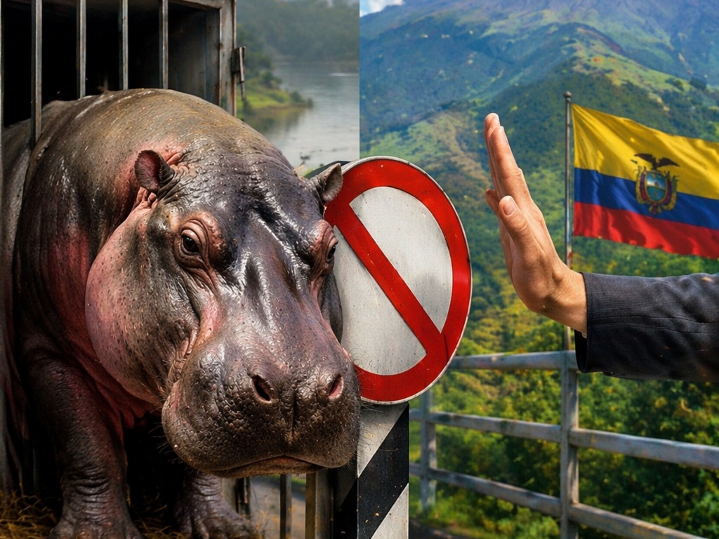 Ecuador descarta recibir hipopótamos de Escobar