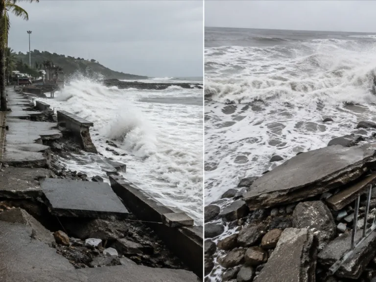 Fuerte oleaje golpea San Clemente durante alerta del Inocar