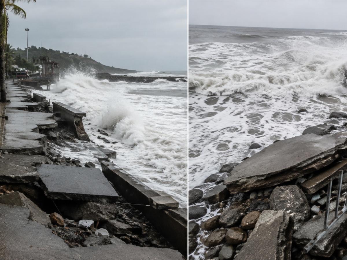 Fuerte oleaje golpea San Clemente durante alerta del Inocar