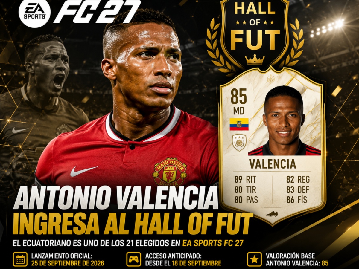 Antonio Valencia ingresa al Hall of FUT de EA Sports FC 27