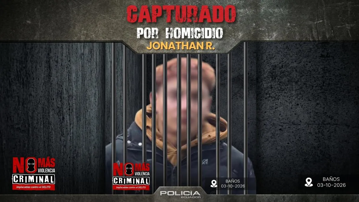 Asesinato tras una pelea en Baños de Agua Santa: detienen a Jonathan R