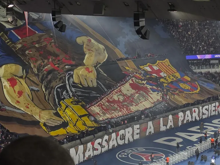 PSG afronta sanción UEFA por pancarta “Masacre a la parisina”