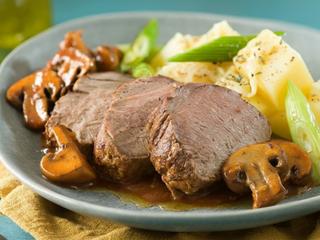 Sabor Navideño: Carne en salsa de champiñones 