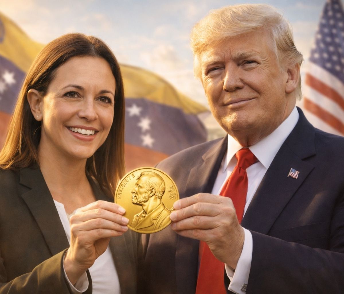 María Corina Machado plantea compartir el Nobel con Donald Trump
