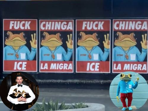Sapo “Concho” se hace viral en San Francisco con protesta frente a ICE