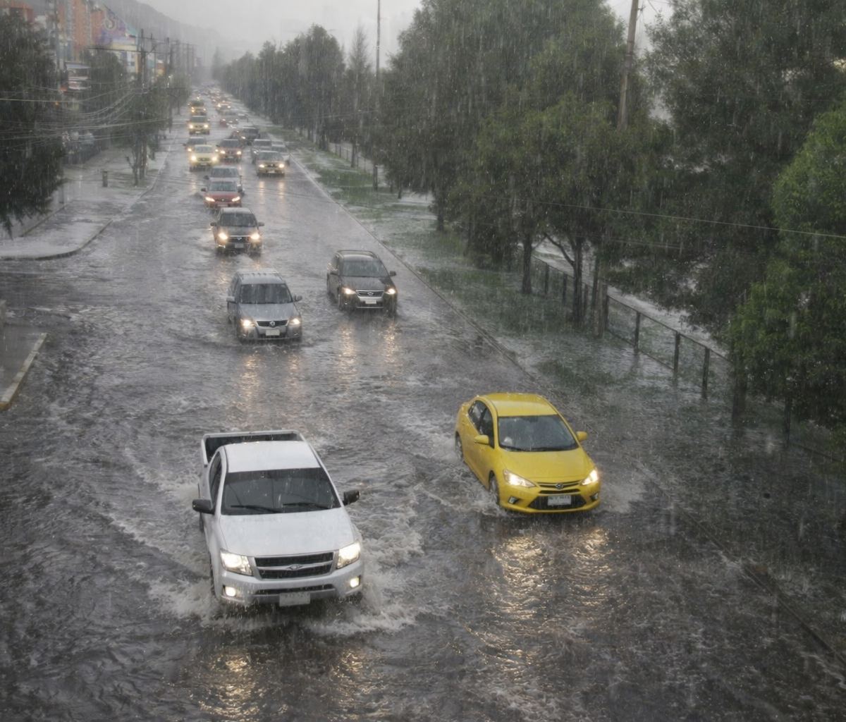 Fuertes lluvias en Quito dejan 439 emergencias y 186 afectados