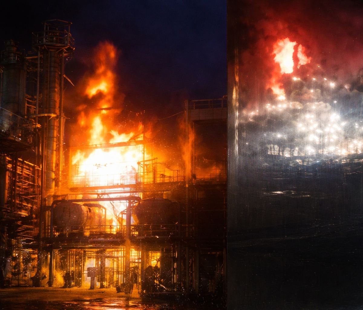 Nuevo incendio en la Refinería de Esmeraldas obliga a cerrar accesos