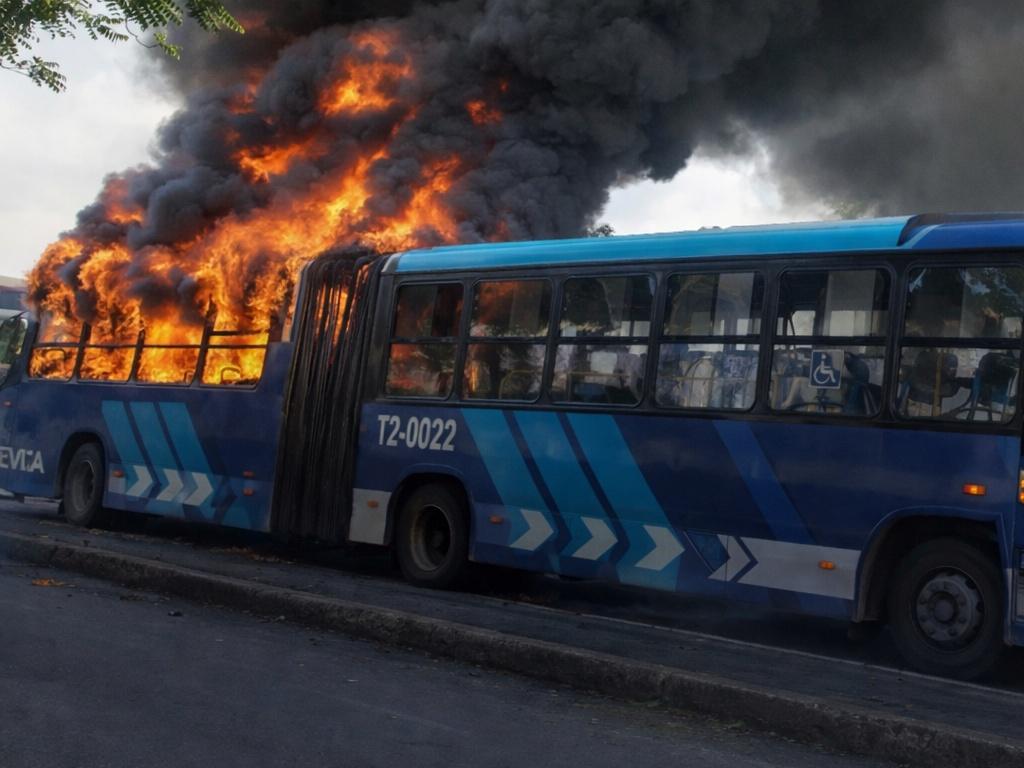 Incendio en Metrovía de Guayaquil no deja víctimas