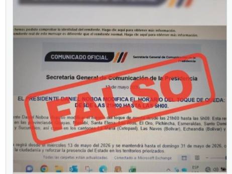 Gobierno aclara que el toque de queda en Ecuador sigue sin cambios