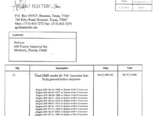 Progen compró generadores usados por USD 8 millones y Celec pagó USD 69 millones
