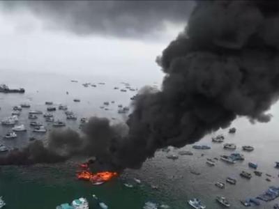 Incendio en puerto de Manta fue causado por trabajos de soldadura
