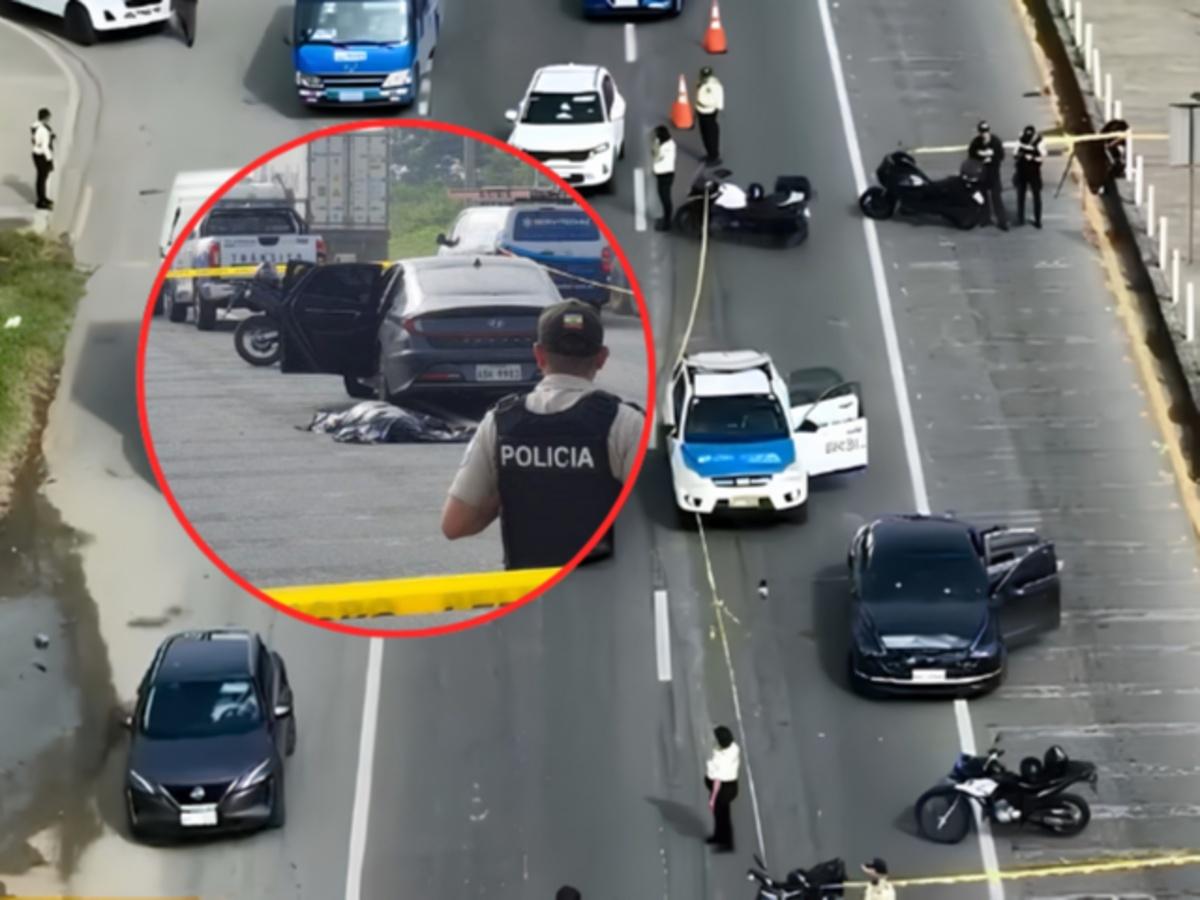 Ataque armado en la vía a Samborondón deja un hombre asesinado y provoca fuerte congestión vehicular