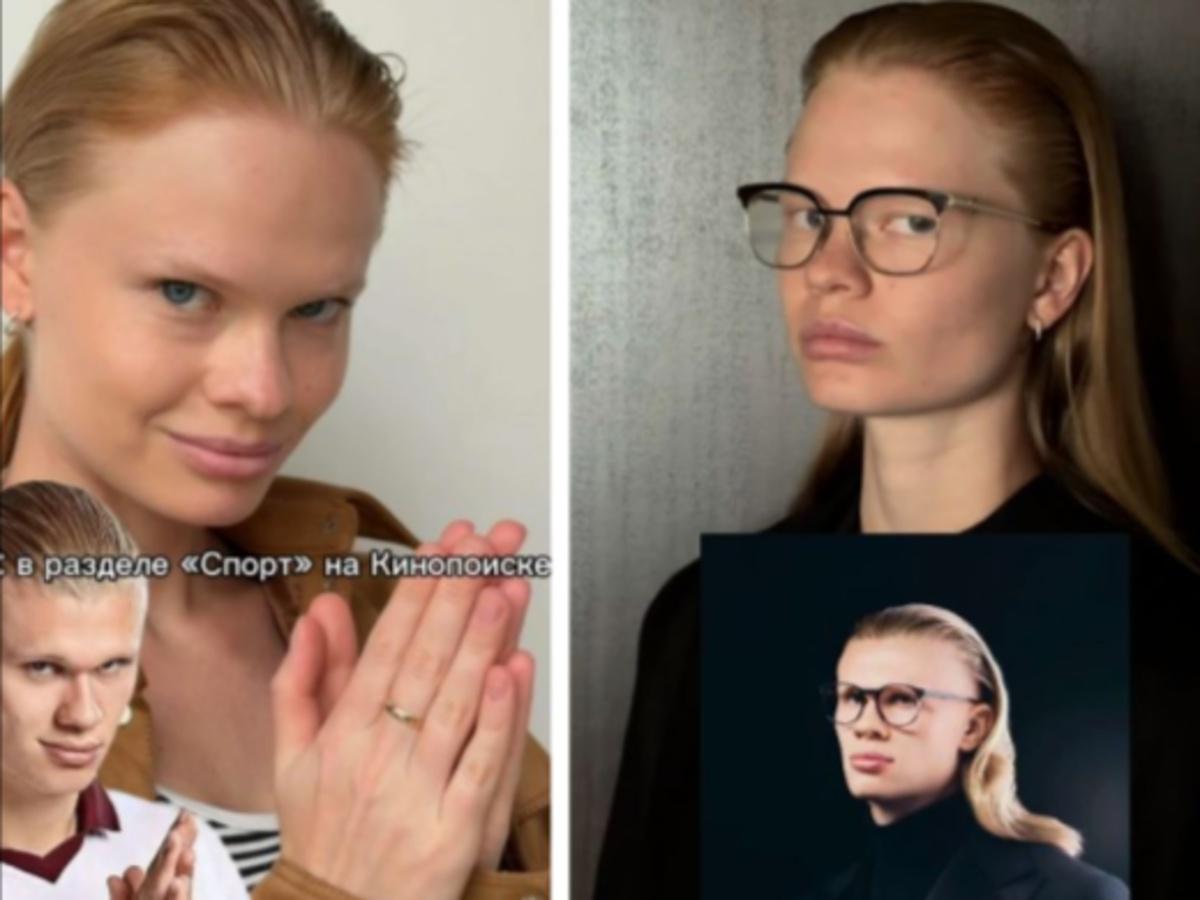 La modelo rusa que conquistó las redes por su increíble parecido con Erling Haaland