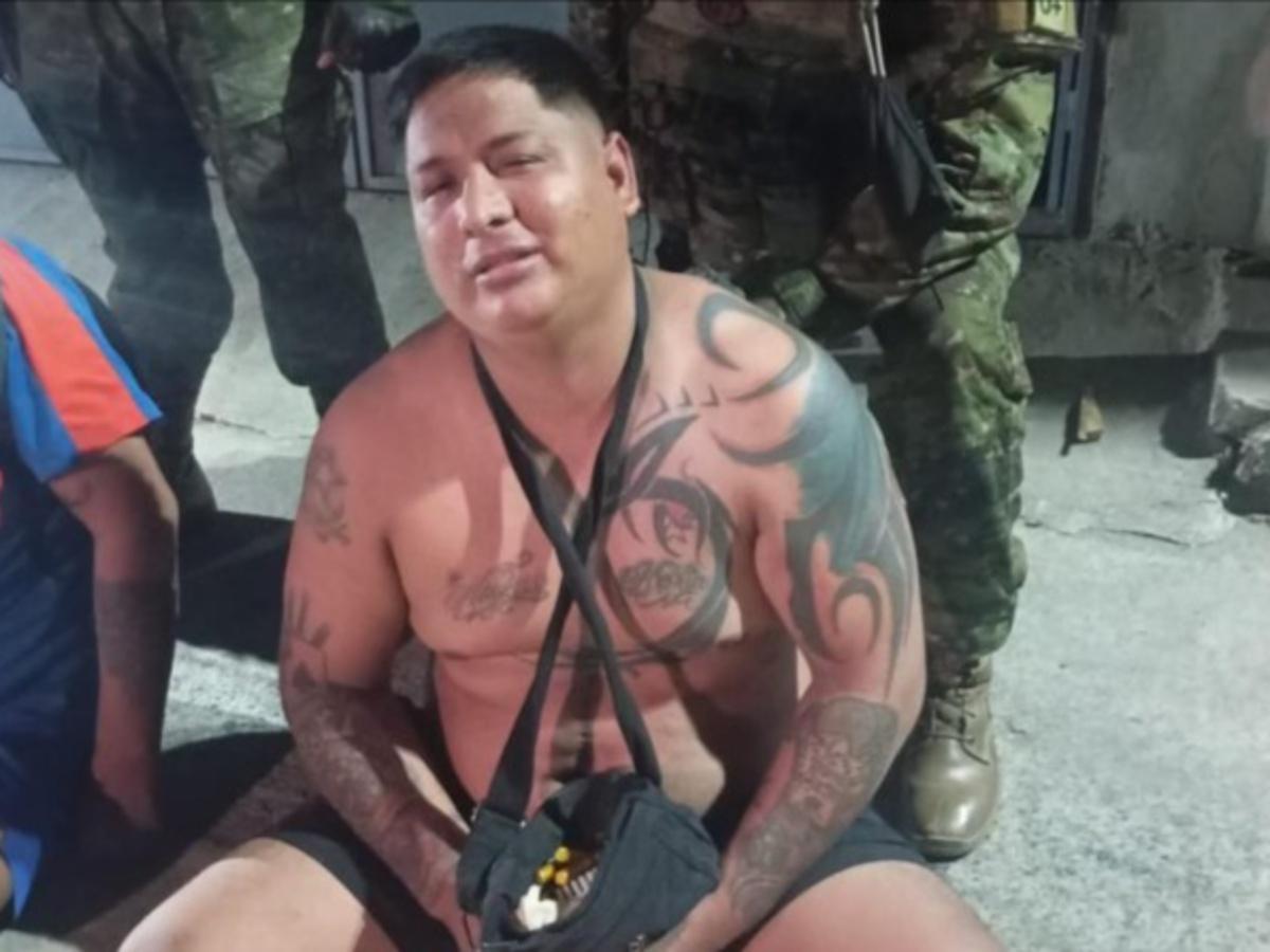 Alias Pan de Piña, el temido “Matón de Daule”, fue recapturado tras intentar escapar de los militares