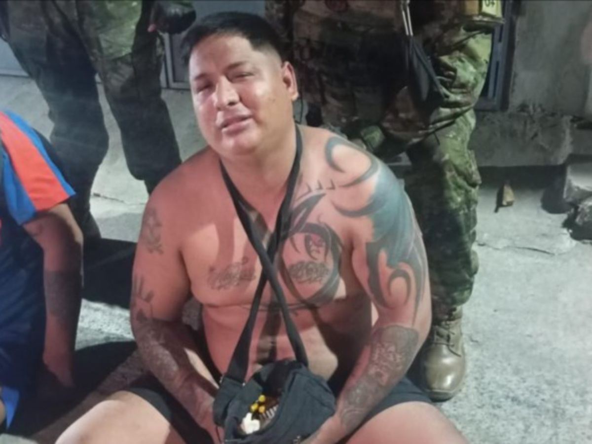 Alias Pan de Piña, el temido “Matón de Daule”, fue recapturado tras intentar escapar de los militares