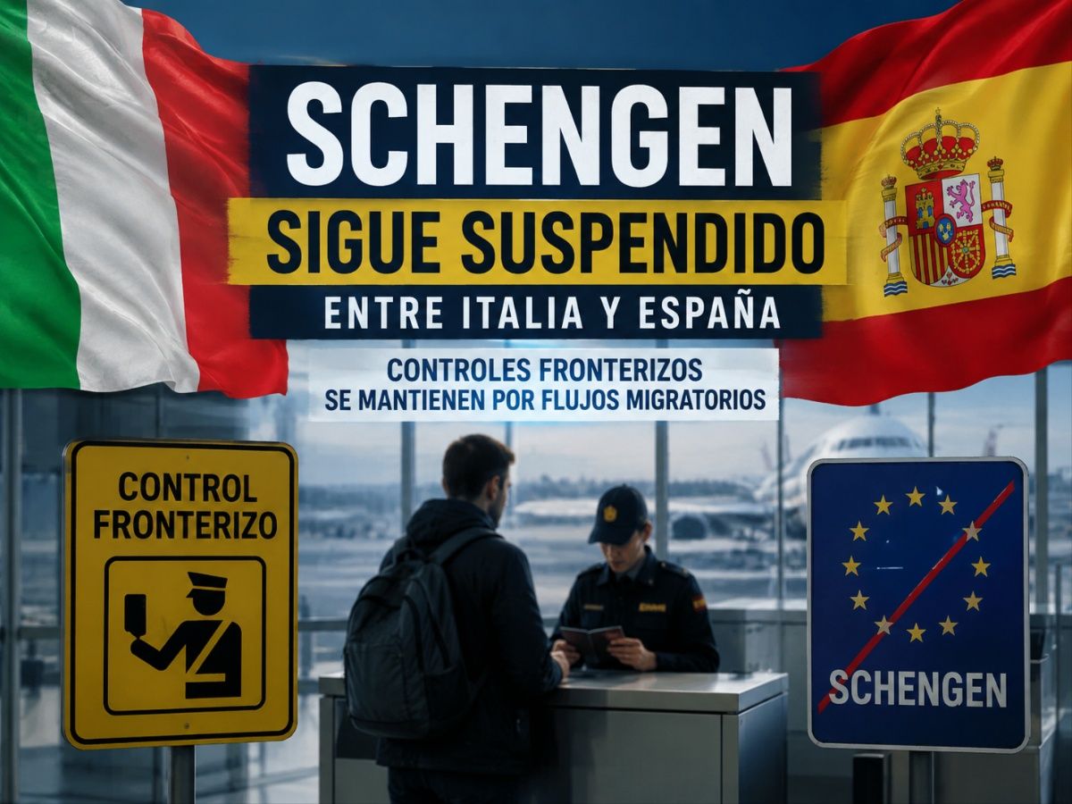 Schengen sigue suspendido entre Italia y España por controles migratorios