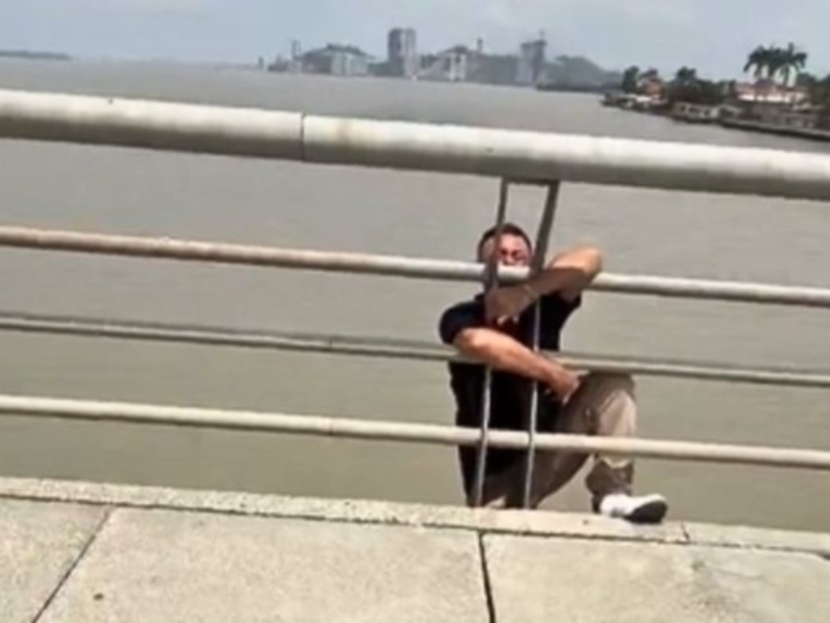 Hombre protagonizó momento de tensión en Puente de la Unidad.