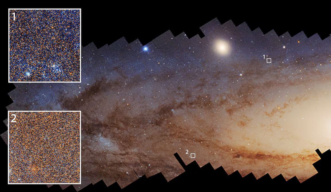 Hubble detecta frenazo en la formación de estrellas en Andrómeda