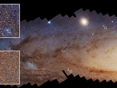 Hubble detecta frenazo en la formación de estrellas en Andrómeda