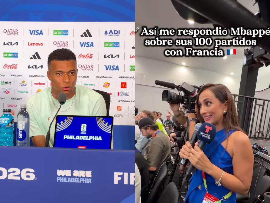 María José Flores preguntó a Mbappé por su partido 100 con Francia