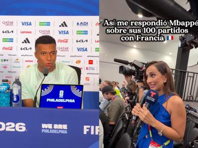 María José Flores preguntó a Mbappé por su partido 100 con Francia